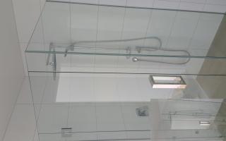 frameless shower square handle