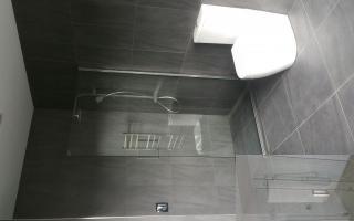 single panel shower